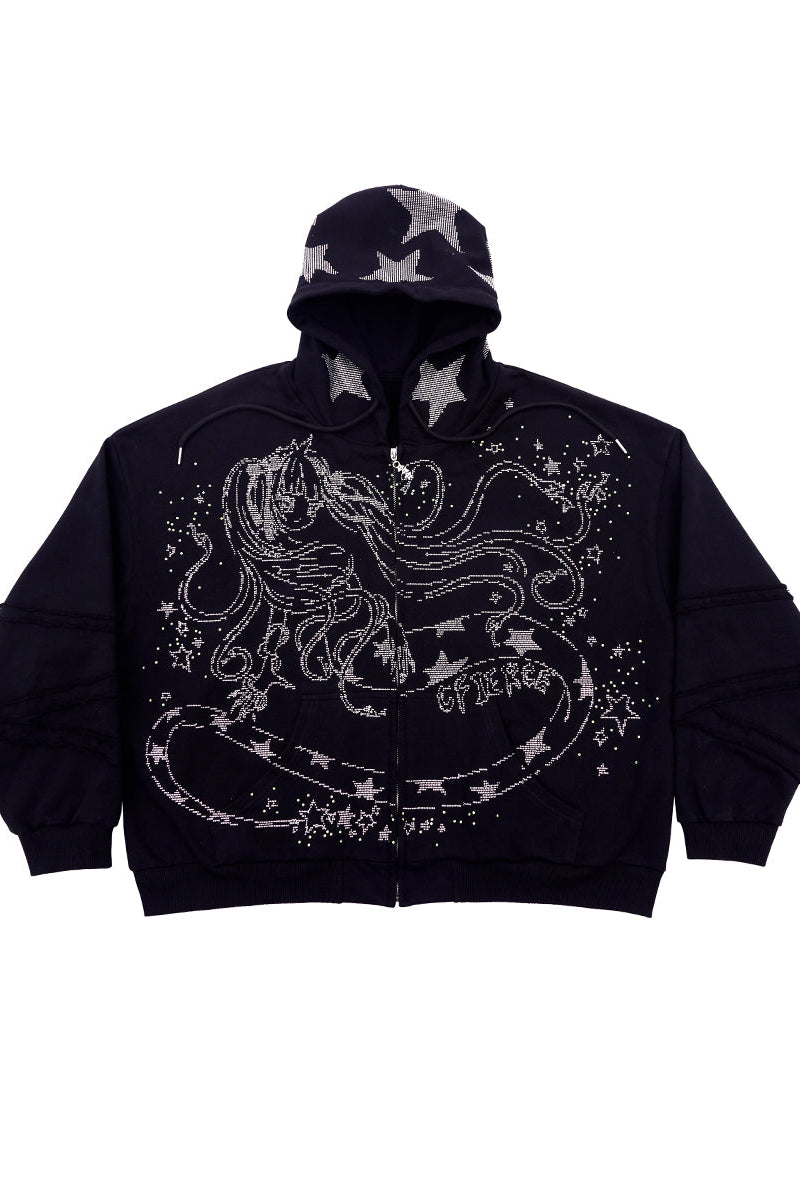 Sweatshirt Crystal Girl Schlangen-Hoodie