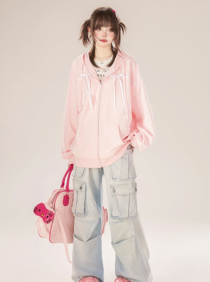 カーゴデニムブルーパンツライト