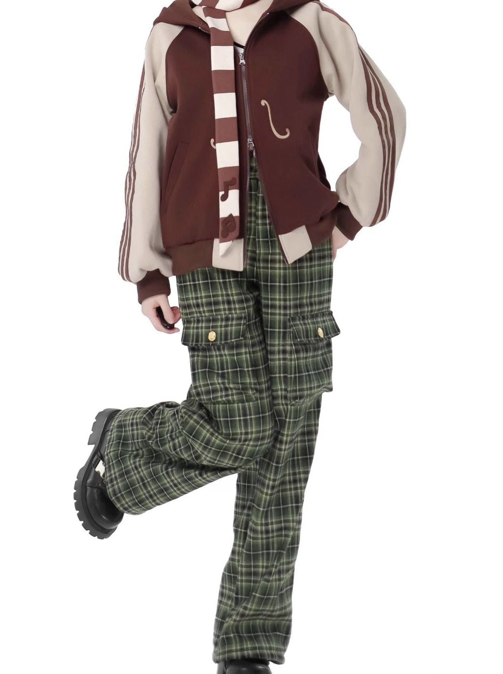 Violin Concerto Sweaty Foody Jacket + Off Ward Trainer + Check Pants