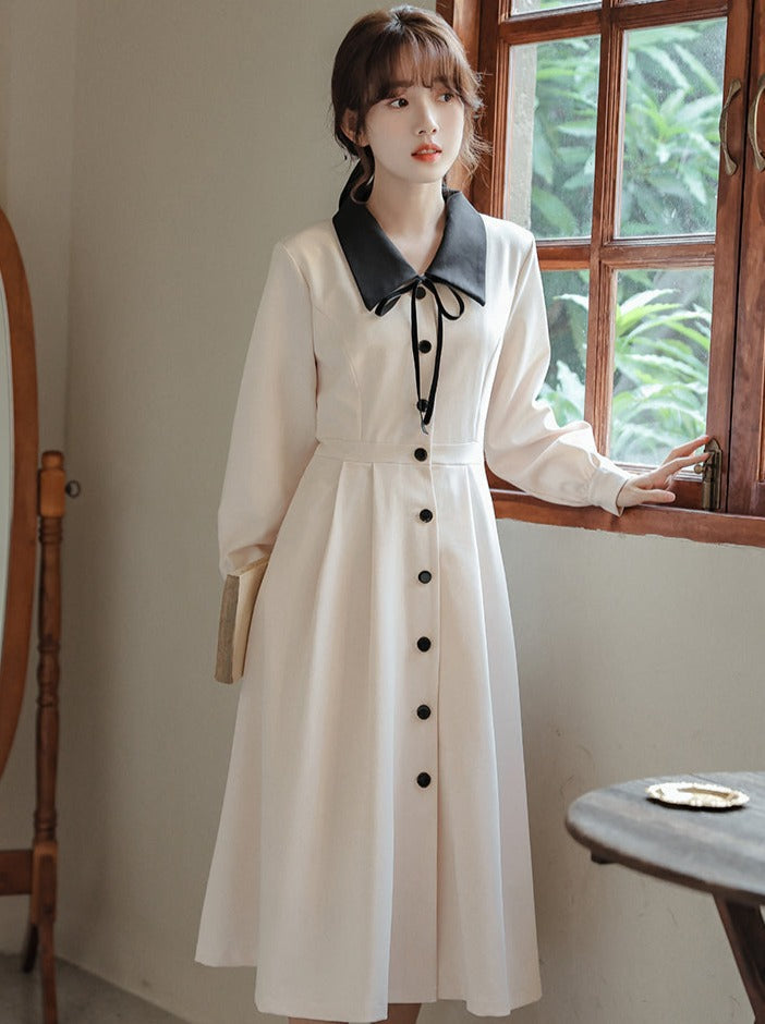 Stil Kleid Französisch Retro Shirt Girly