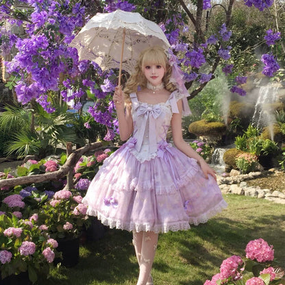 Primrose Nocturne Lolita Long SP / Short JSK / Cardigan & Overskirt Set