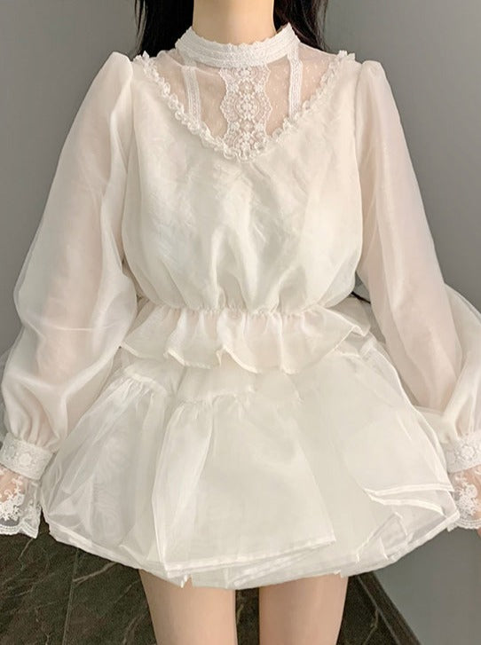 Multi Shawl Reservations Lolita Frilled + Wear Top