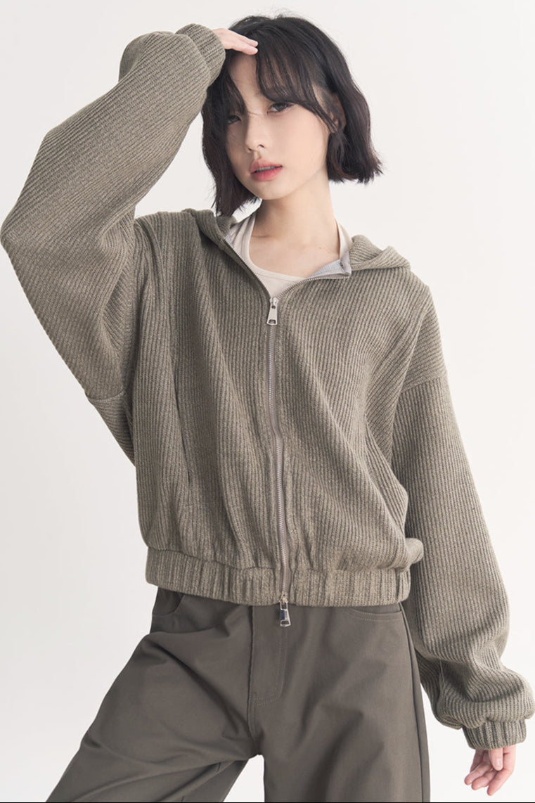 ジャケット グラビティ ソリッドモデル ミュージアム 多用途 ショート 春/秋 カラー レディース ウール - トップス フード付き