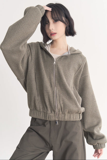 ジャケット グラビティ ソリッドモデル ミュージアム 多用途 ショート 春/秋 カラー レディース ウール - トップス フード付き