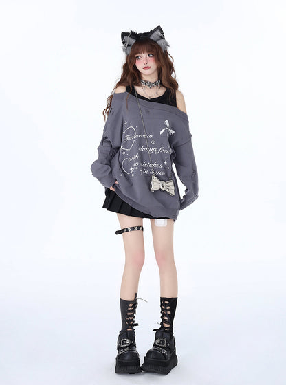 Off-Shoulder Zweiteiler Lazy Cool Faux Top Sweet Girly