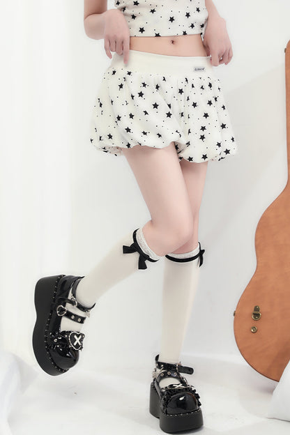 Hosenträgershorts + Star V-Ausschnitt