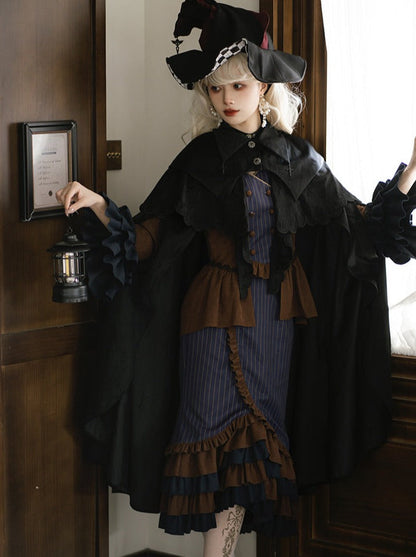 Setup Steampunk Lolita Print Fishtail Embroidery