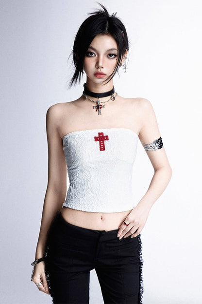 Mode cross hooded cake hoodie skirt cool tube top +