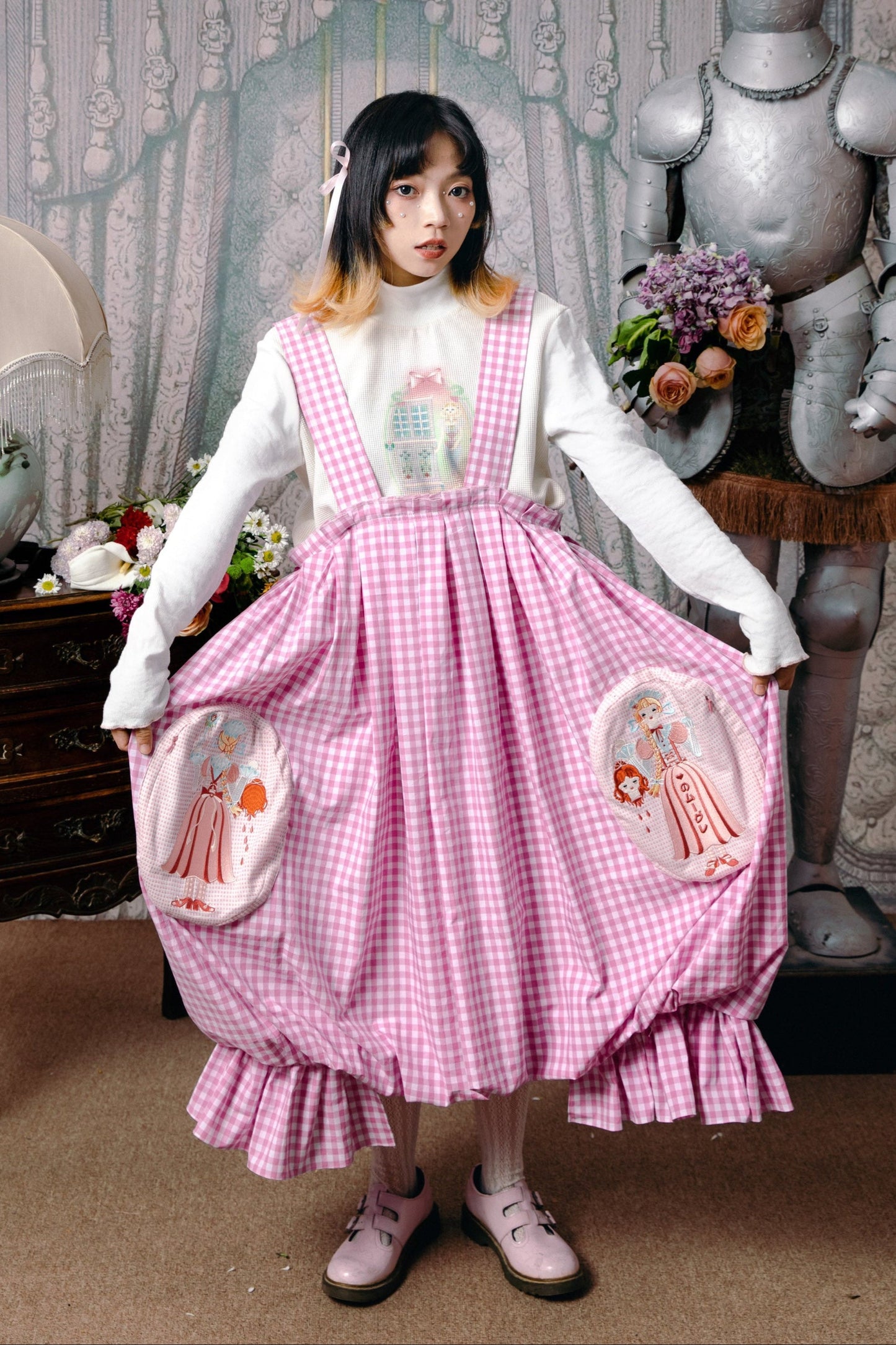 チェックレトロパンツ バルーンサーカス