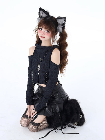 Cool Waistland – Schmal geschnittenes Oberteil mit Kapuze