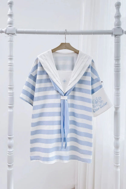 セーラーネイバーフッド👼 予約済みパンツ サブカルチャートップス ストライプカラー ハーフエンジェル + アイテム