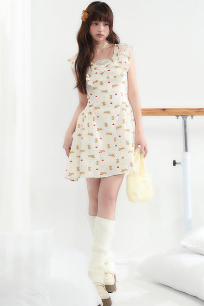 Bubby-Kleid mit fliegenden Ärmeln