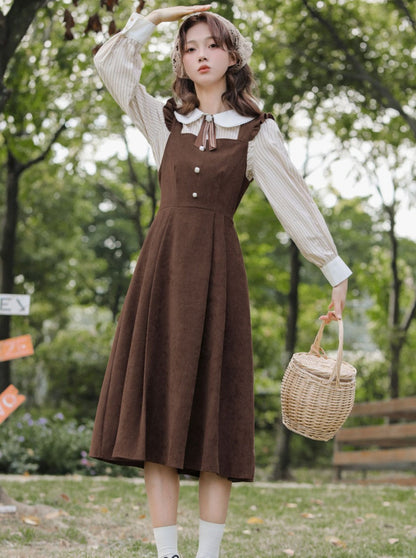 Stil College Stück Hosenträger Hemd Zwei Kleid Amerikanischen