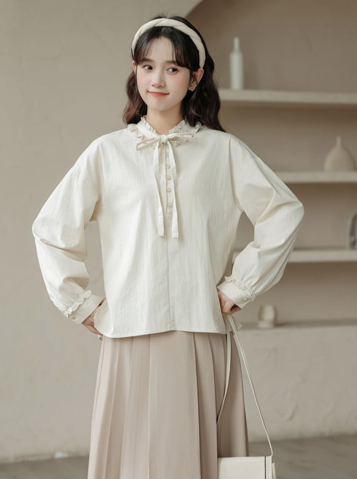 ランタンルーズスリーブブラウスフレンチ