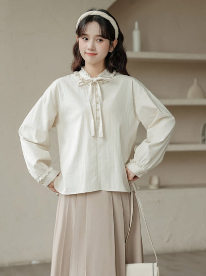 ランタンルーズスリーブブラウスフレンチ