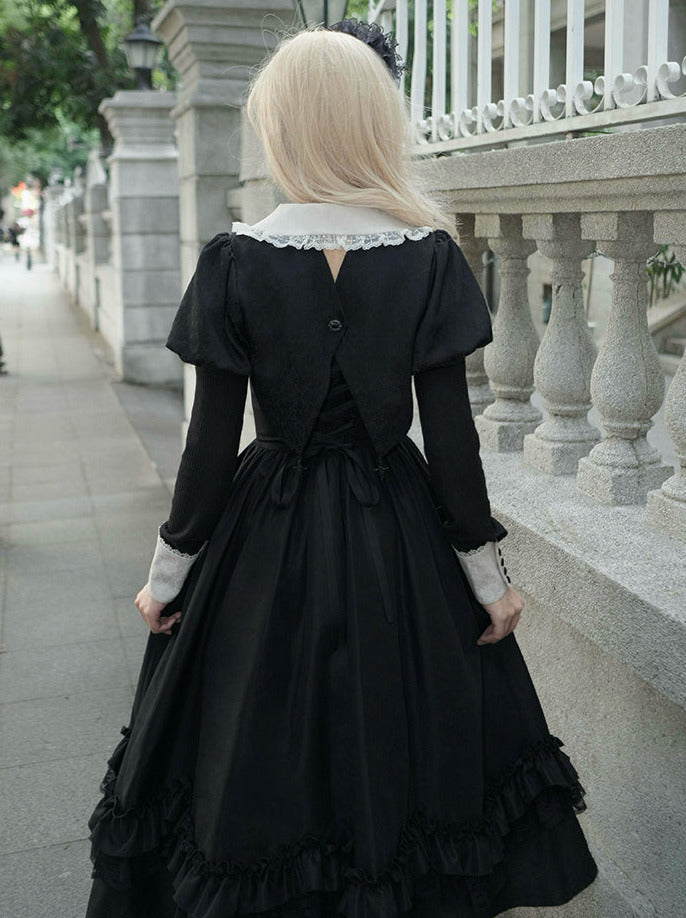 袖シンフォニーサスペンドジャケットドレスゴシックナイトショートロング