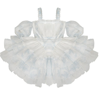 Plus Size Train Puff Ball Gown Heavy-Detail Formal Dress