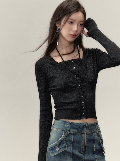 Gefälschte zweiteilige Ramewest Slim Tops