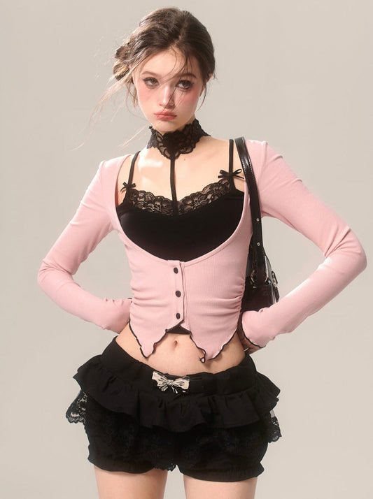 Cardigan Romantic Open-neck