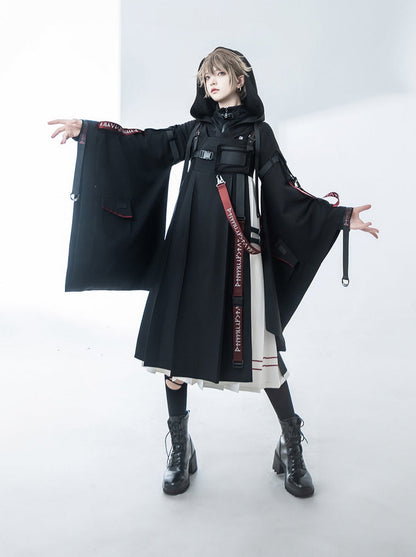 スカートインナージャンパートップスクール+フード付きカーディガン+ウエストランド