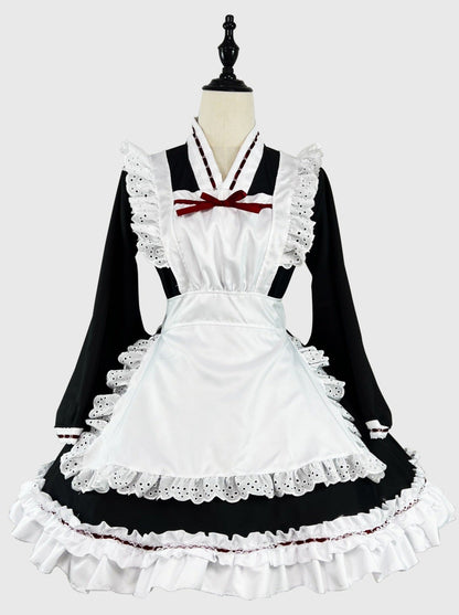 Kleid Monochrome Maid Frilled
