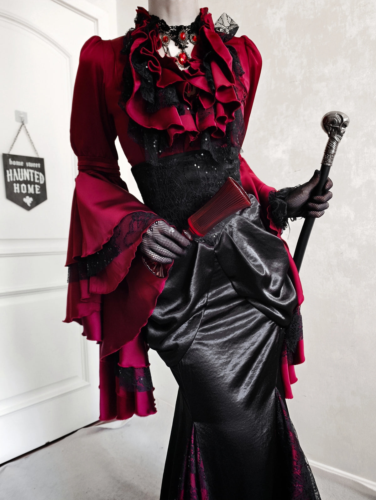 Della Gothic Princess Sleeve Blouse & Fishtail Skirt