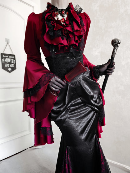 Della Gothic Princess Sleeve Blouse & Fishtail Skirt
