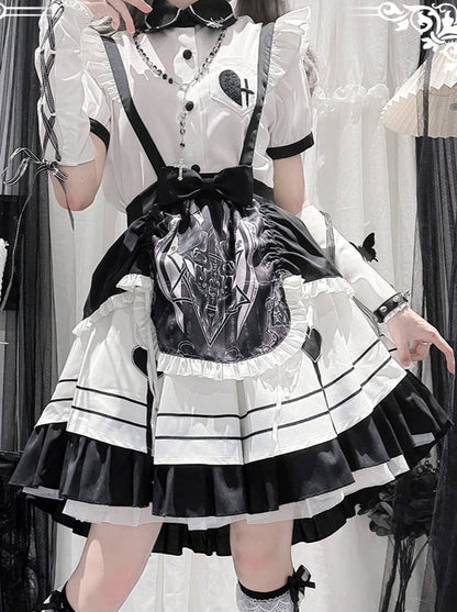 Dienstmädchen-Setup Lolita Englisches Kleid