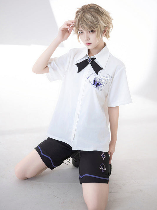 シャツ ベーシック 刺繍 ヘビー ルーズ