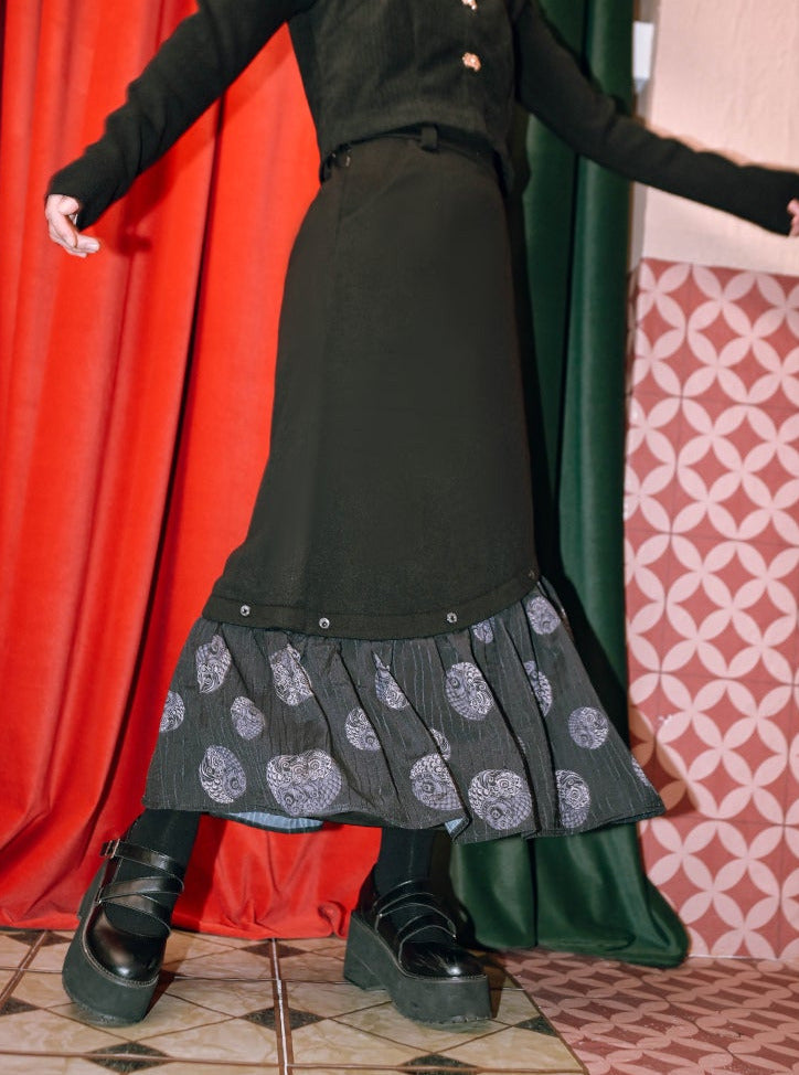 Langer China Plus Print Rock Splicing Samt