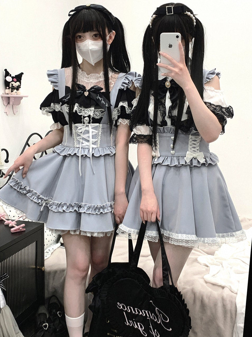 Flir Whauller Design Waist Lace Apribon Puffskart