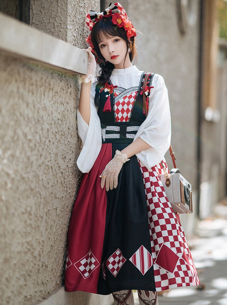 Trompete Pelz Bluse Cape + China Zubehör Quaste Schal Pullover Rock