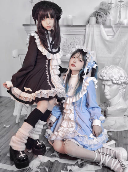Halloween Schwester Cross Subkultur Kleid Set Lolita