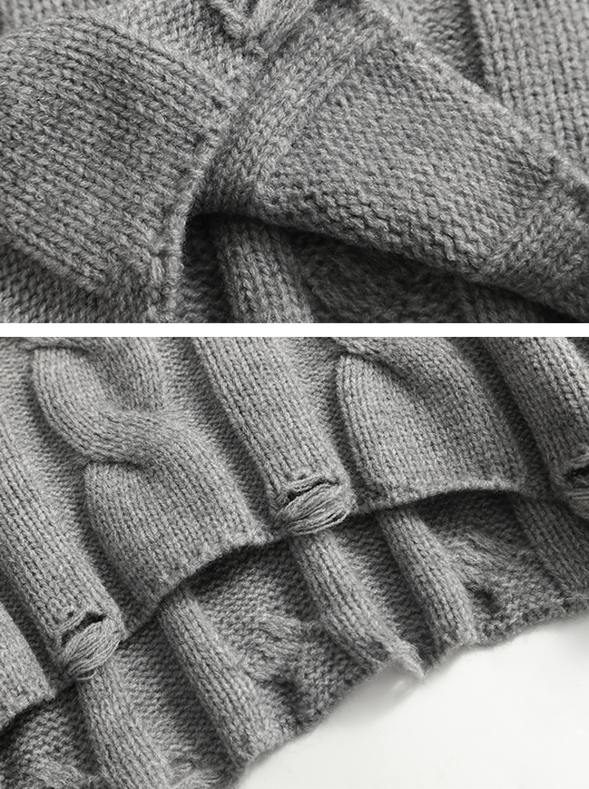 ツイストアメリカンショートホールニットプレッピー