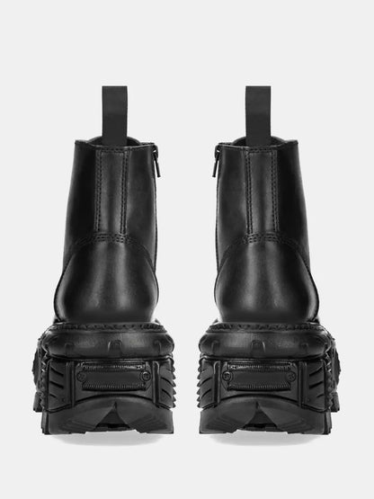 ショート丈のレトロマーティンストリートブーツスタイルプラットフォーム