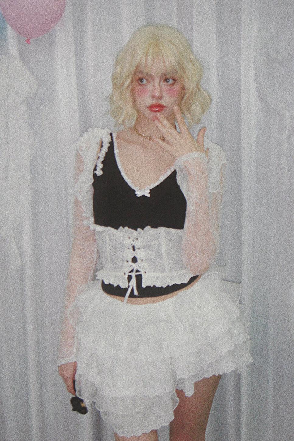 Spitzencardigan, kurz, transparent, ultra