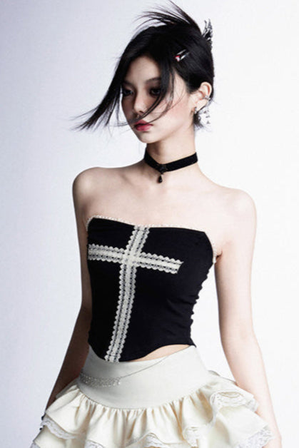 ハイスカート フーディー クロススパイストップ スウィート+ウエスト ミニチューブ クール