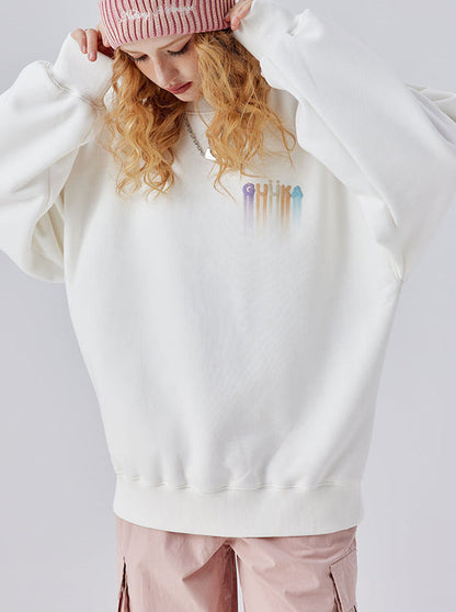 Sweatshirt mit Print und Stern-Logo, locker