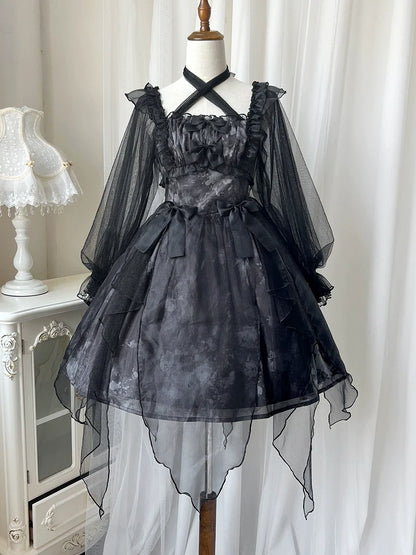 Dunkles Kleid Kleine Gothic Lolita Prinzessin