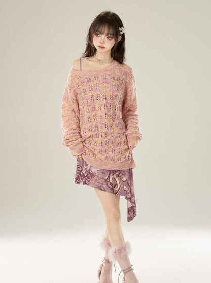 ソルティドレス スマッジ ショート/ロング サスペンダープリント