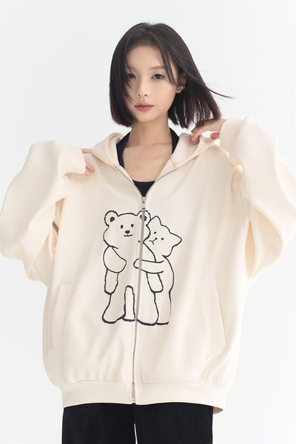 Casual Hoodie Cardigan Zip