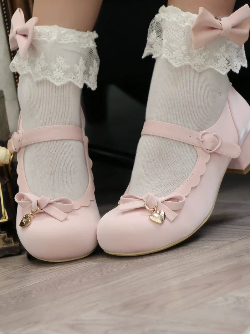 Heel Doll Single Medium Round Shoes Lolita Head