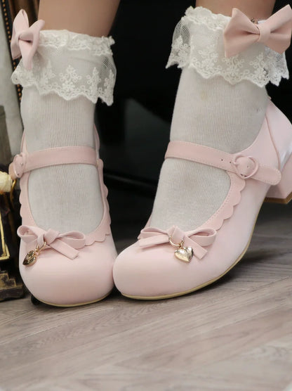 Heel Doll Single Medium Round Shoes Lolita Head