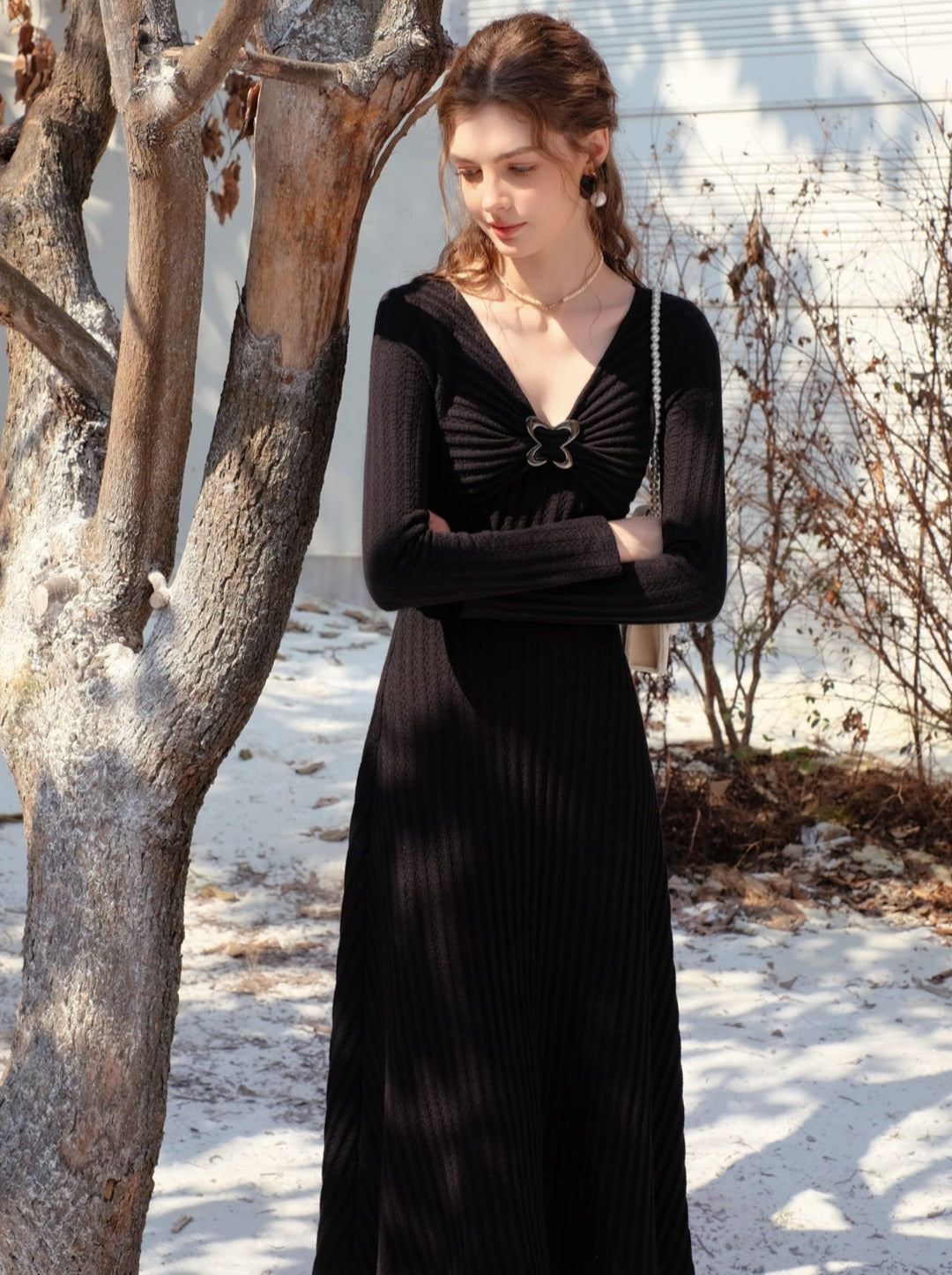 Long Slim Sonata Dress Queen Retro