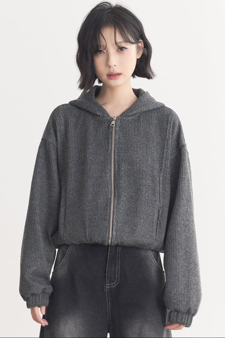 ジャケット グラビティ ソリッドモデル ミュージアム 多用途 ショート 春/秋 カラー レディース ウール - トップス フード付き