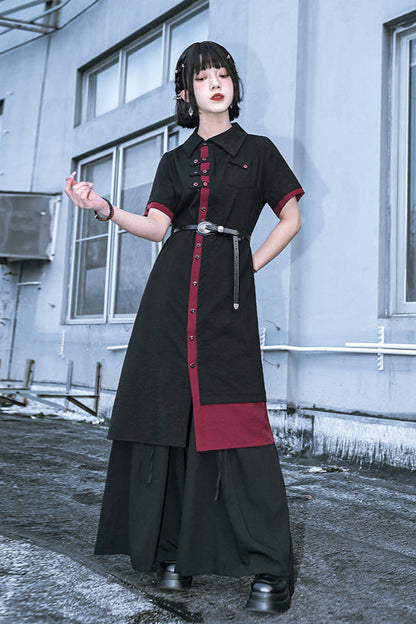 ダークシャツ チャイナドレス カントリー