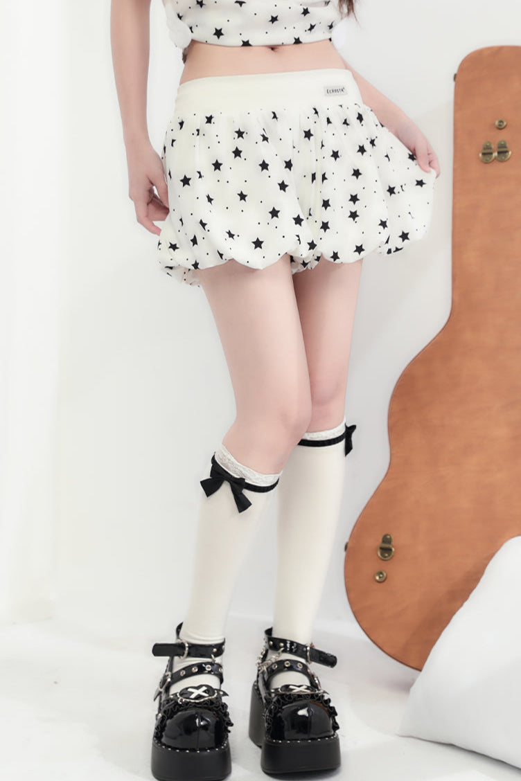 Hosenträgershorts + Star V-Ausschnitt