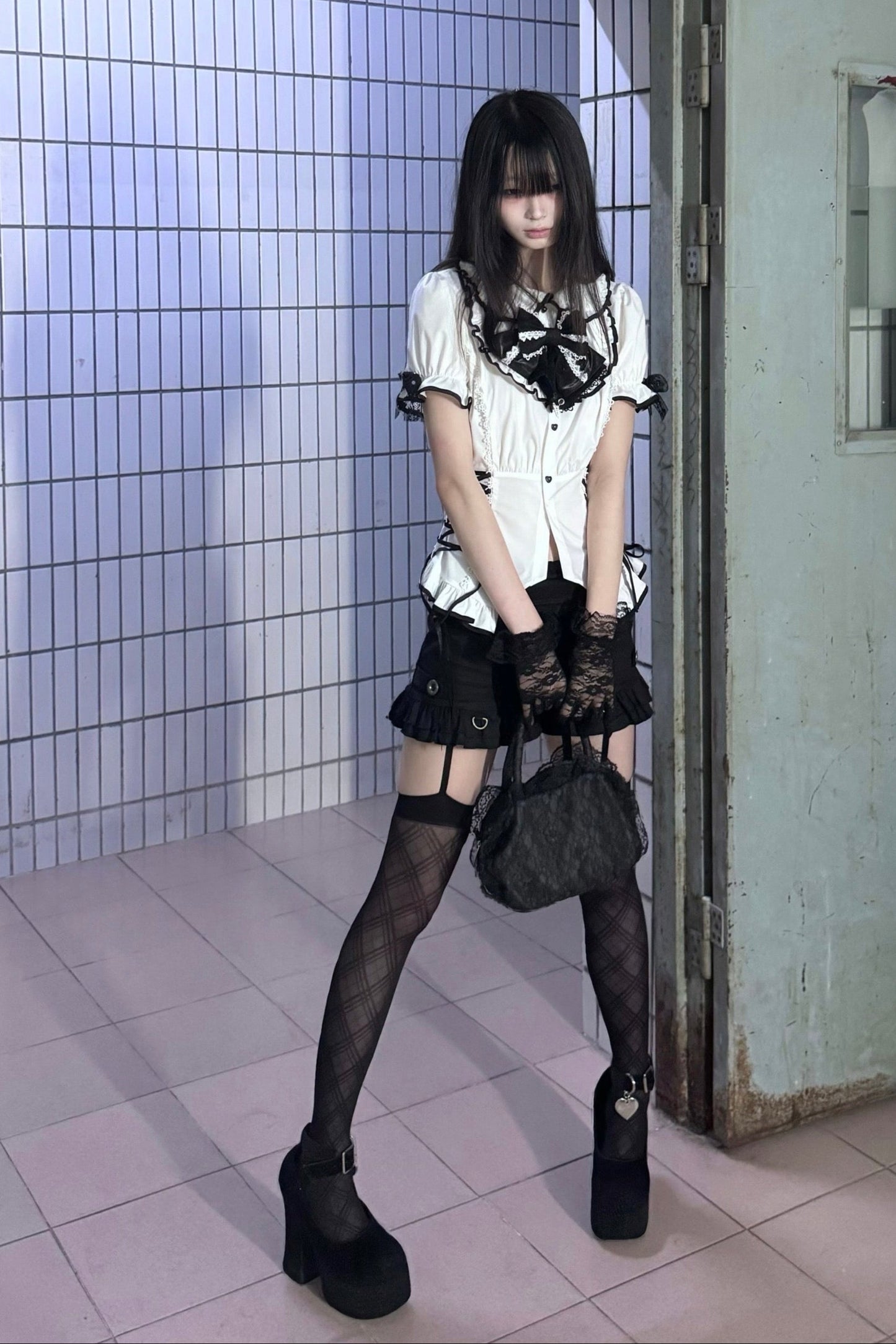 リボンクラッシュシャツ