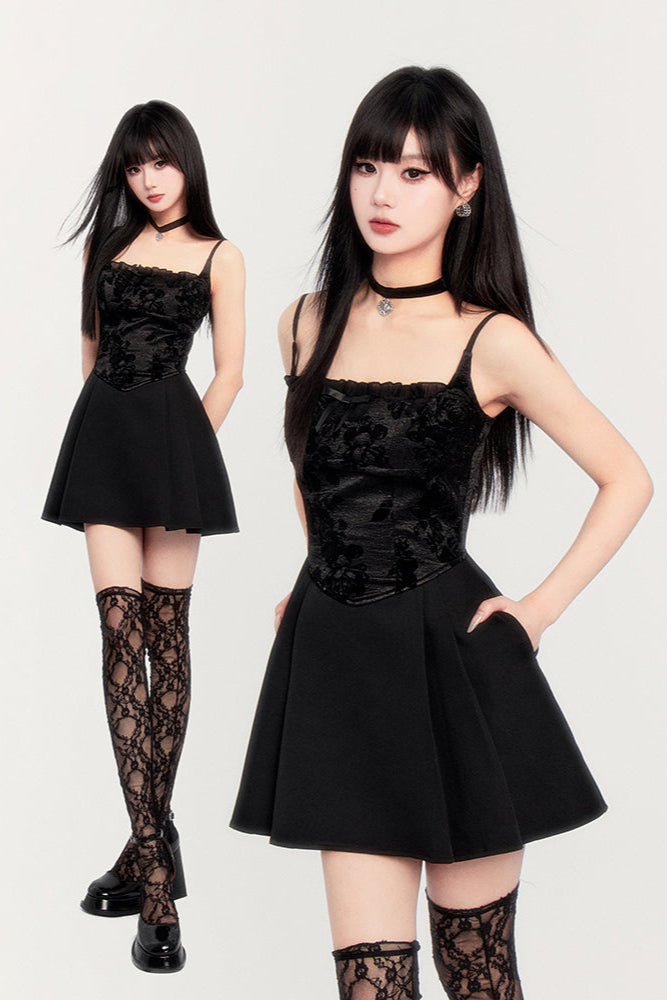 Jacquard Cami French Elegant Soul Kleid