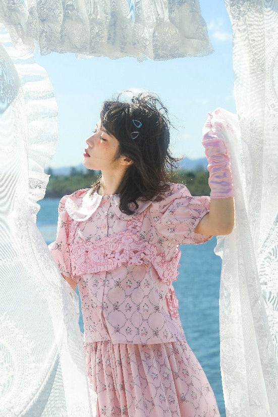 Chemise douce à manches bouffantes de l'île